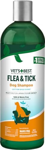 Vet's Best Natural Flea and Tick Cotton Spice Scent Plant-Based Dog Shampoo - 12 Oz Default Title