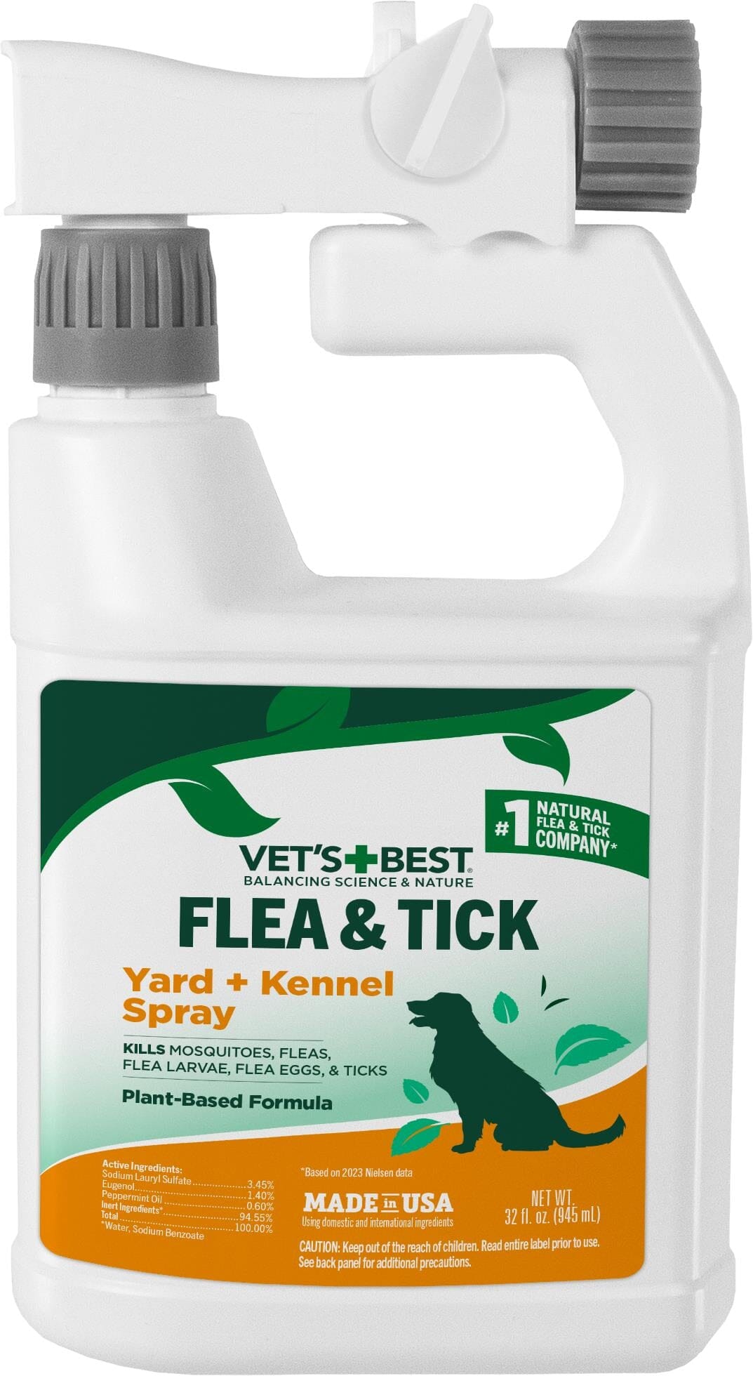 Vet's Best Natural Yard & Kennel Dog Flea and Tick Spray - 32 oz  