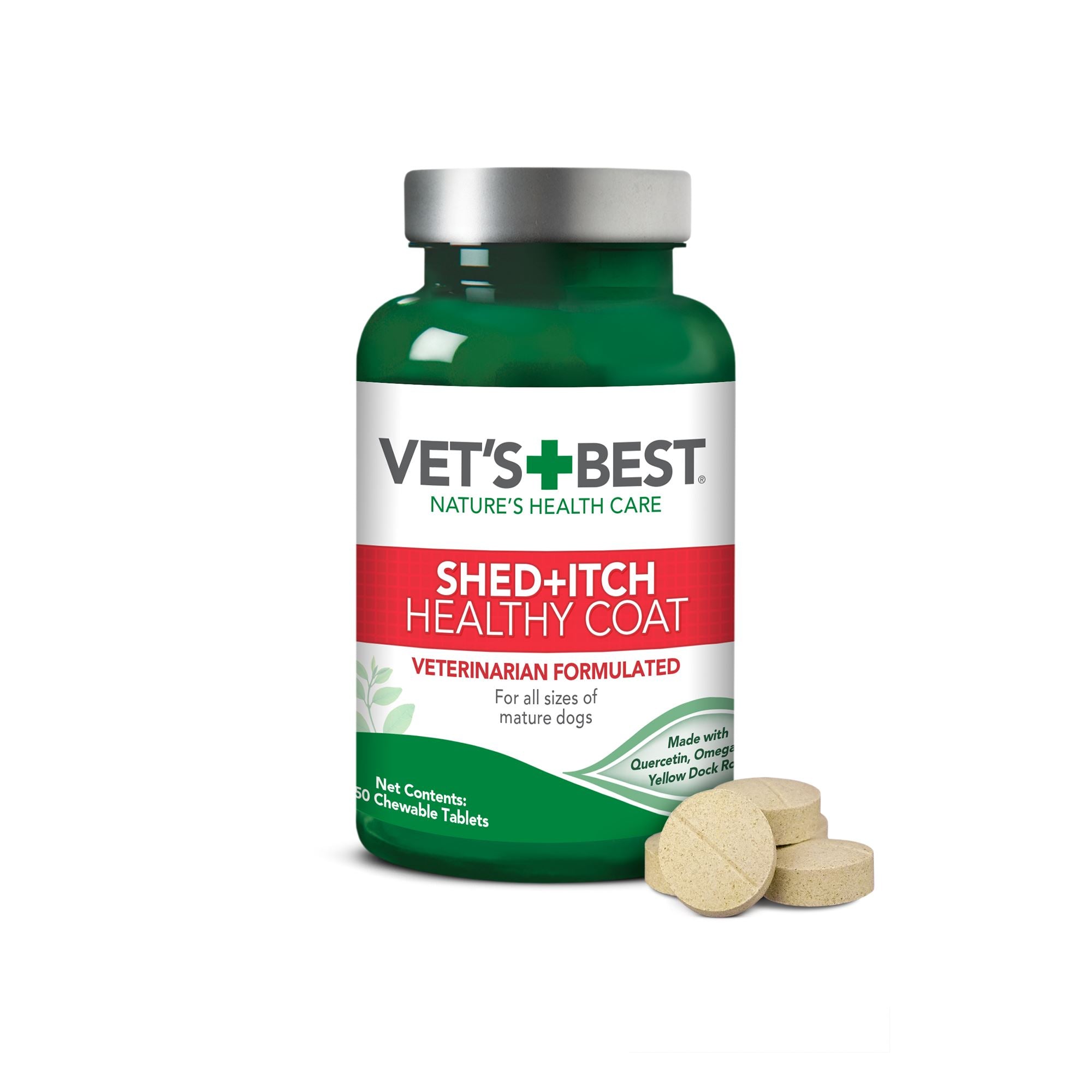Vet's Best Shed & Itch Relief/Healthy Coat Dog Supplements - 50 Tablets