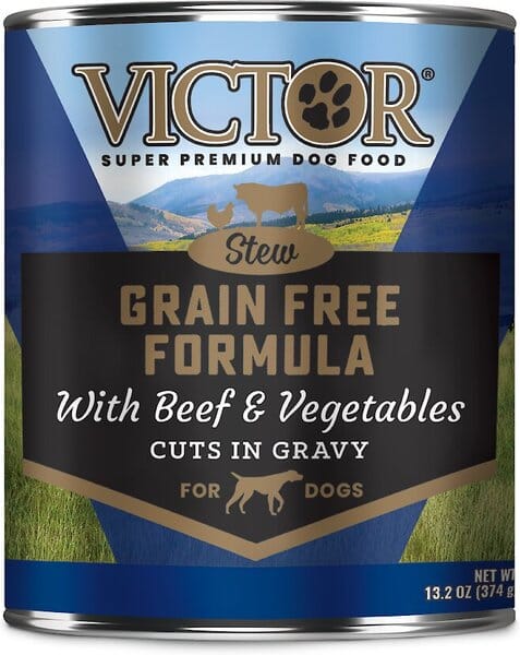 Victor Grain Free Beef & Vegetable in Gravy Canned Dog Food - 13.2 oz - Case of 12