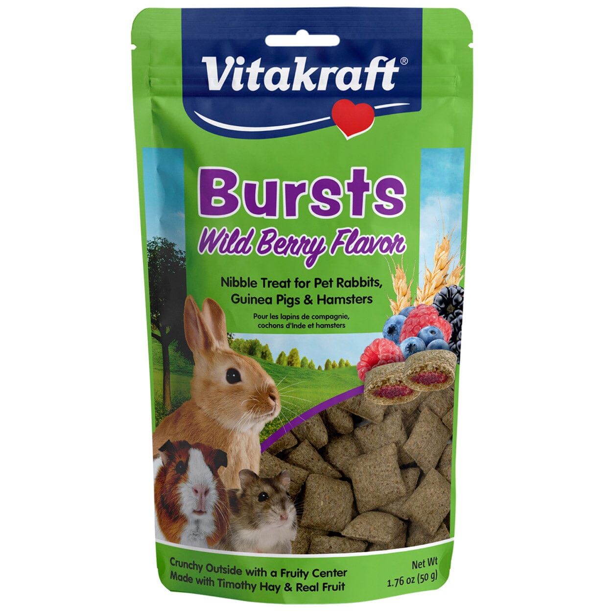 Vitakraft Bursts Wild Berry Flavor Treat - 1.76 oz  