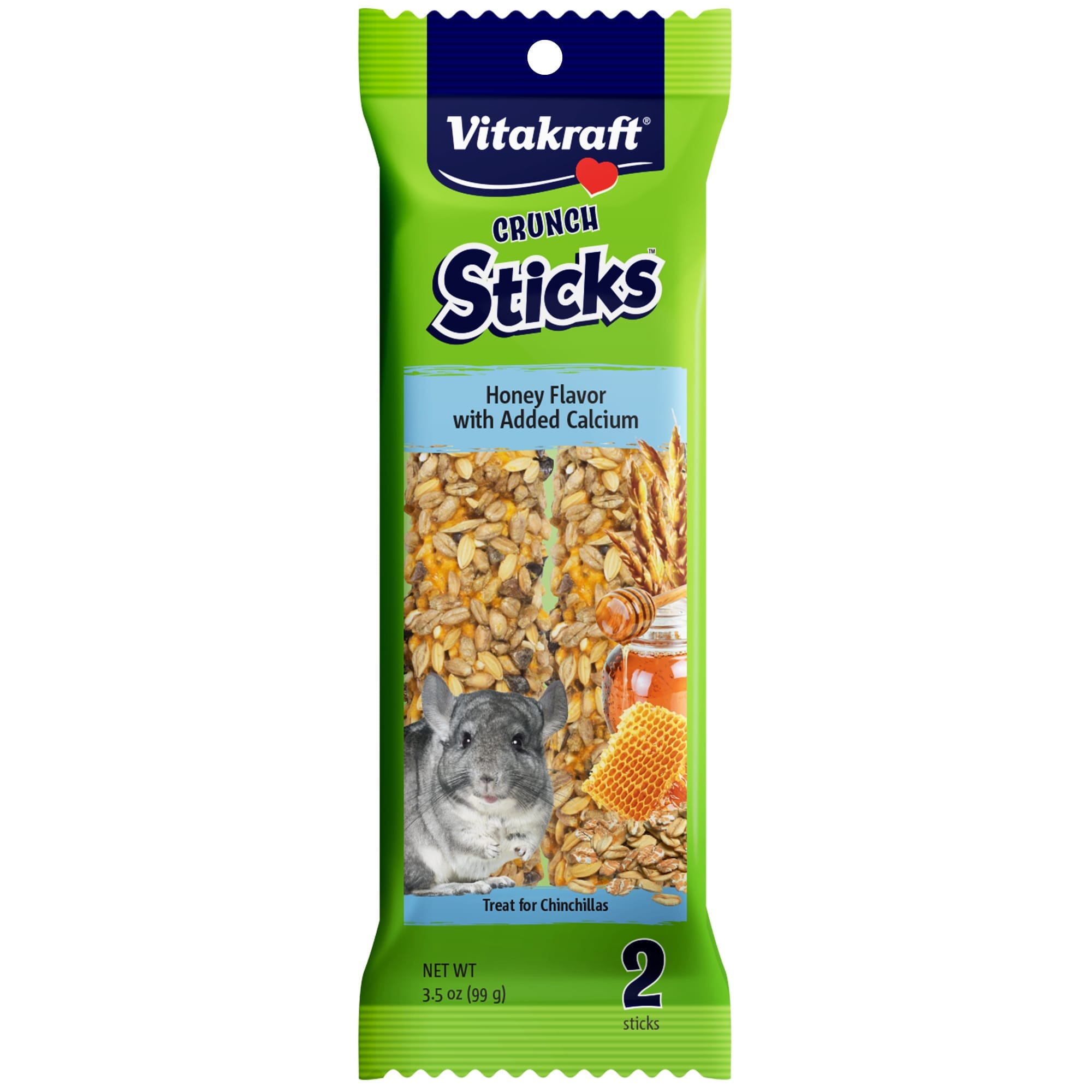 Vitakraft Crunch Sticks Honey Flavor with added Calcium Chinchilla Small Animal Treats - 3.5 Oz Default Title