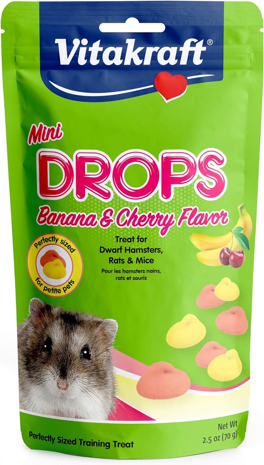 Vitakraft Mini Drops - Banana & Cherry Flavor - 2.5 oz