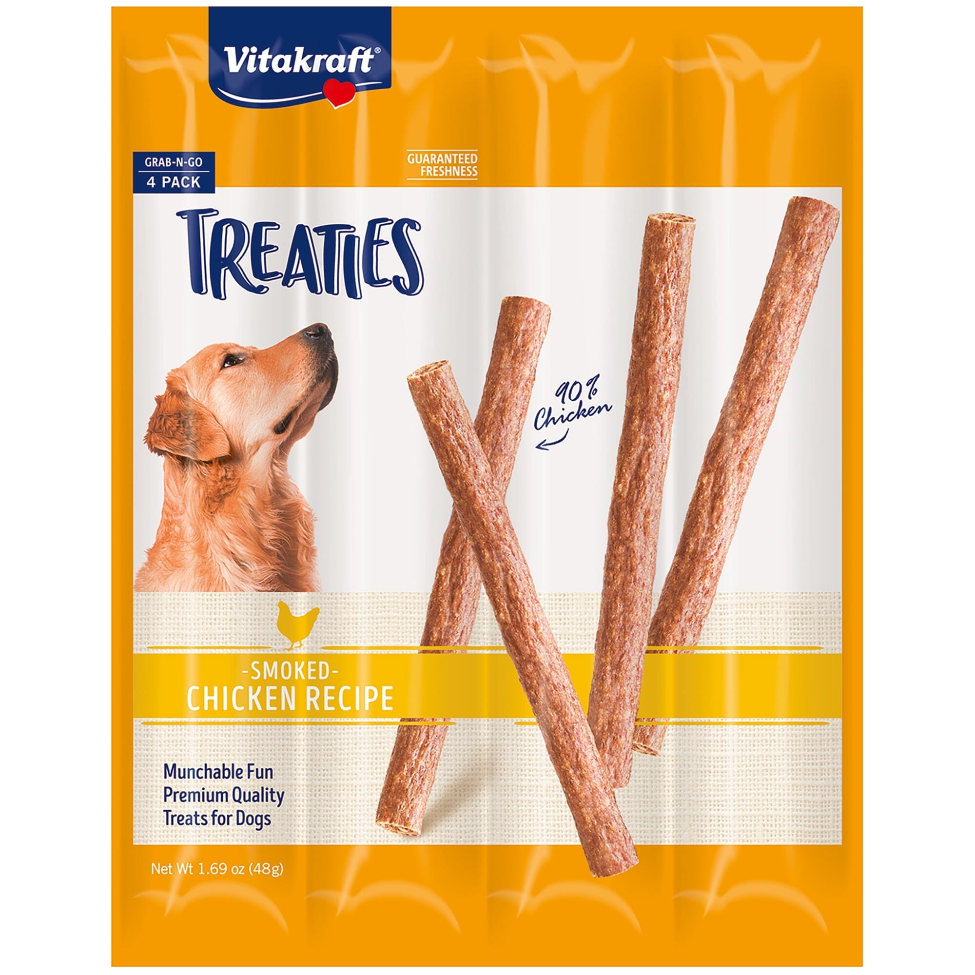 Vitakraft Treaties Dog Treat - Smoked Chicken Recipe - 4 pk