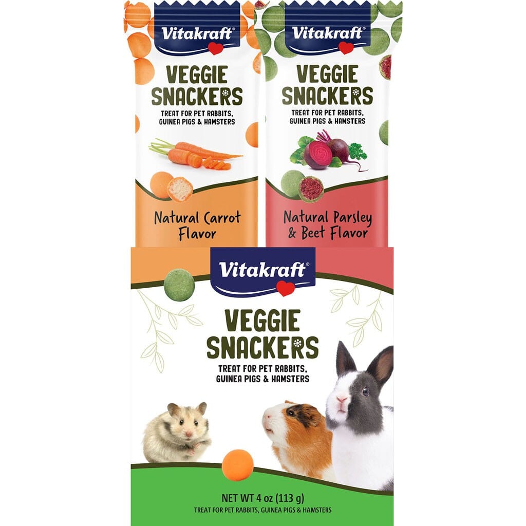 Vitakraft Veggie Snackers Carrot and Parsley Beet Flavor Rabbit Hampster and Guinea Pig Small Animal Treats - 4 Oz - 2 Pack Default Title