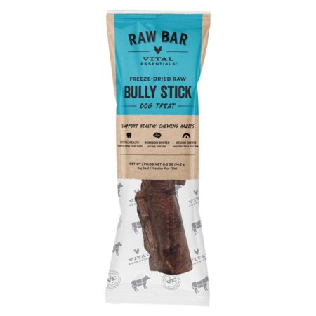 Vital Essentials Bully Sticks Freeze-Dried Dog Treats - 34 Piece
