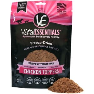 Vital Essentials Freeze-Dried Turkey Toppers for Dogs & Cats - 6 Oz  