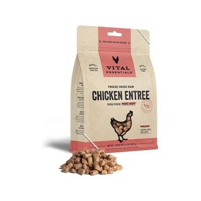 Vital Essential's Grain-Free Chicken Entrée Mini Nibs Freeze-Dried Dog Food - 5.5 Oz  
