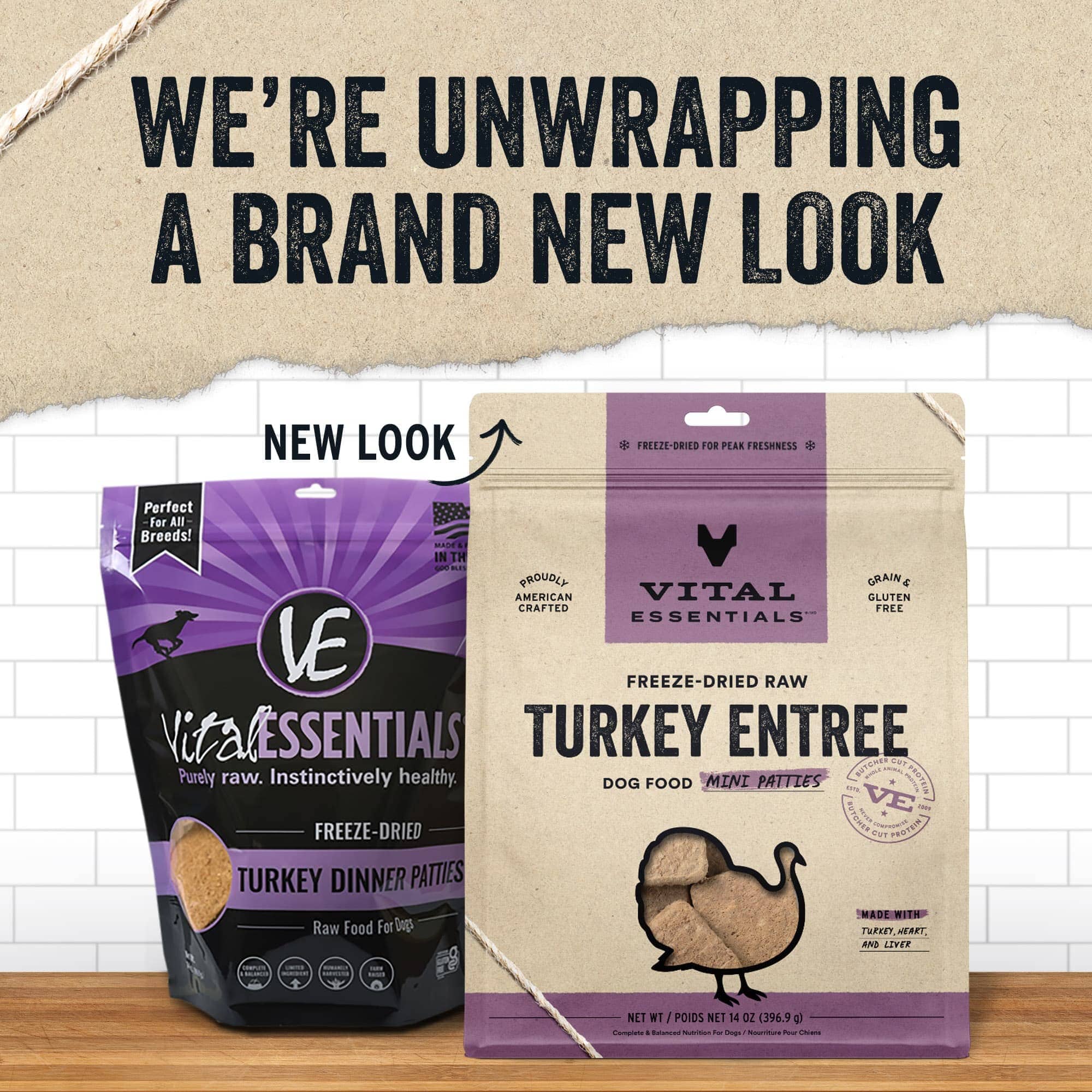 Vital Essential's Grain-Free Chicken Entrée Mini Patties Freeze-Dried Dog Food - 14 Oz  