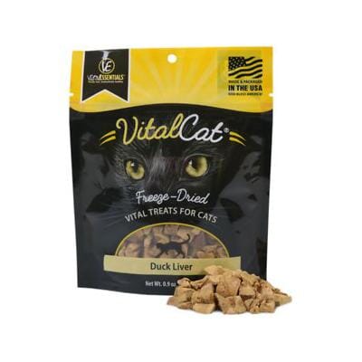 Vital Essential's Grain-Free Duck-Liver Freeze-Dried Cat Treats - .9 Oz  