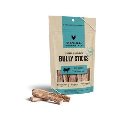 Vital Essential's Grain-Free Freeze-Dried Raw Bully Sticks Natural Dog Chews Treats - 1.4 Oz  