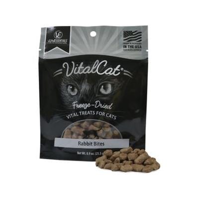 Vital Essential's Grain-Free Rabbit Bites Freeze-Dried Cat Treats - .9 Oz  