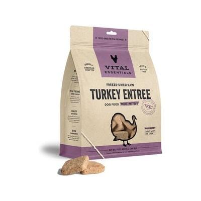 Vital Essential's Grain-Free Turkey Entrée Mini Patties Freeze-Dried Dog Food - 14 Oz  