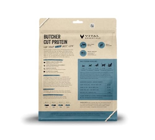 Vital Essentials Mini Patties Grain-Free Beef and Chicken Entrée Freeze-Dried Raw Cat Food - 15 Oz
