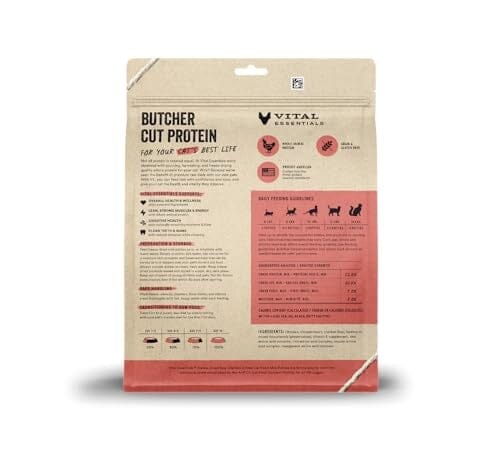 Vital Essentials Mini Patties Grain-Free Chicken Entrée Freeze-Dried Raw Cat Food - 15 Oz