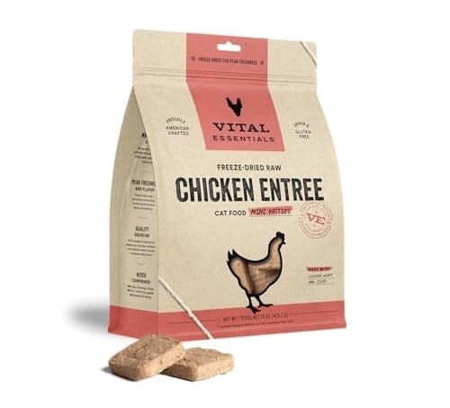 Vital Essentials Mini Patties Grain-Free Chicken Entrée Freeze-Dried Raw Cat Food - 15 Oz Default Title