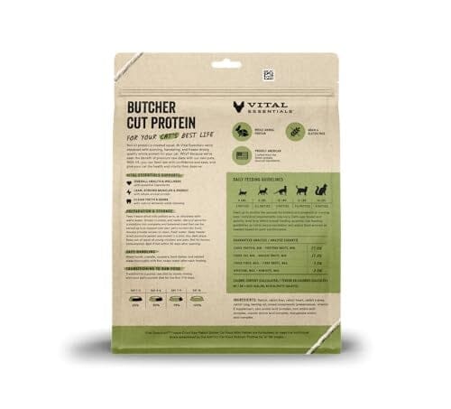 Vital Essentials Mini Patties Grain-Free Rabbit Entrée Freeze-Dried Raw Cat Food - 15 Oz