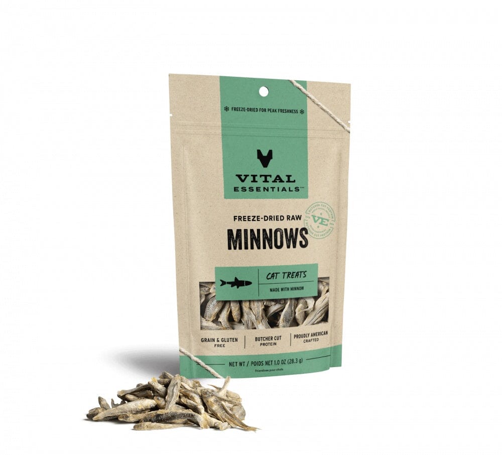 Vital Essentials Single Ingredient Grain-Free Minnows Freeze-Dried Raw Cat Treats - 1 Oz - Case of 10 Default Title