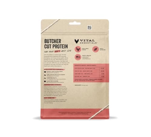 Vital Essentials Single Ingredient High-Protein Grain-Free Chicken Necks Freeze-Dried Raw Training Dog Treats - 9 Oz