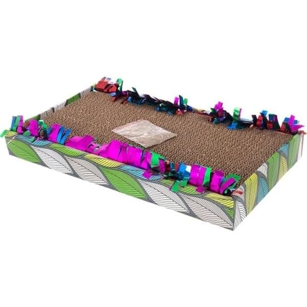 Ware Corrugated Cadboard Fancy Cat Sctratcher - L:18.25 X W:10 X H:2 Inches Default Title