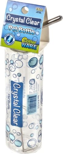 Ware Crystal Clear Plastic PET Small Animal Water Bottle - 16 Oz