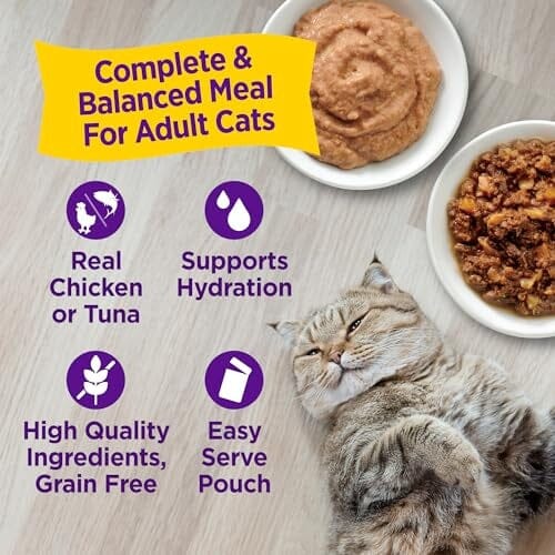 Wellness Appetizing Entrees Flaked Shredded and Mousse Chicken Salmon Tuna Turkey Tilapia Wet Cat Food Pouch - Variety Pack - 1.4 Oz - 8 Pack - Case of 3