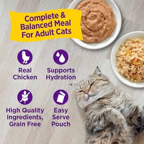 Wellness Appetizing Entrees Shredded and Mousse Chicken Turkey Duck Wet Cat Food Pouch - Variety Pack - 1.4 Oz - 8 Pack - Case of 3