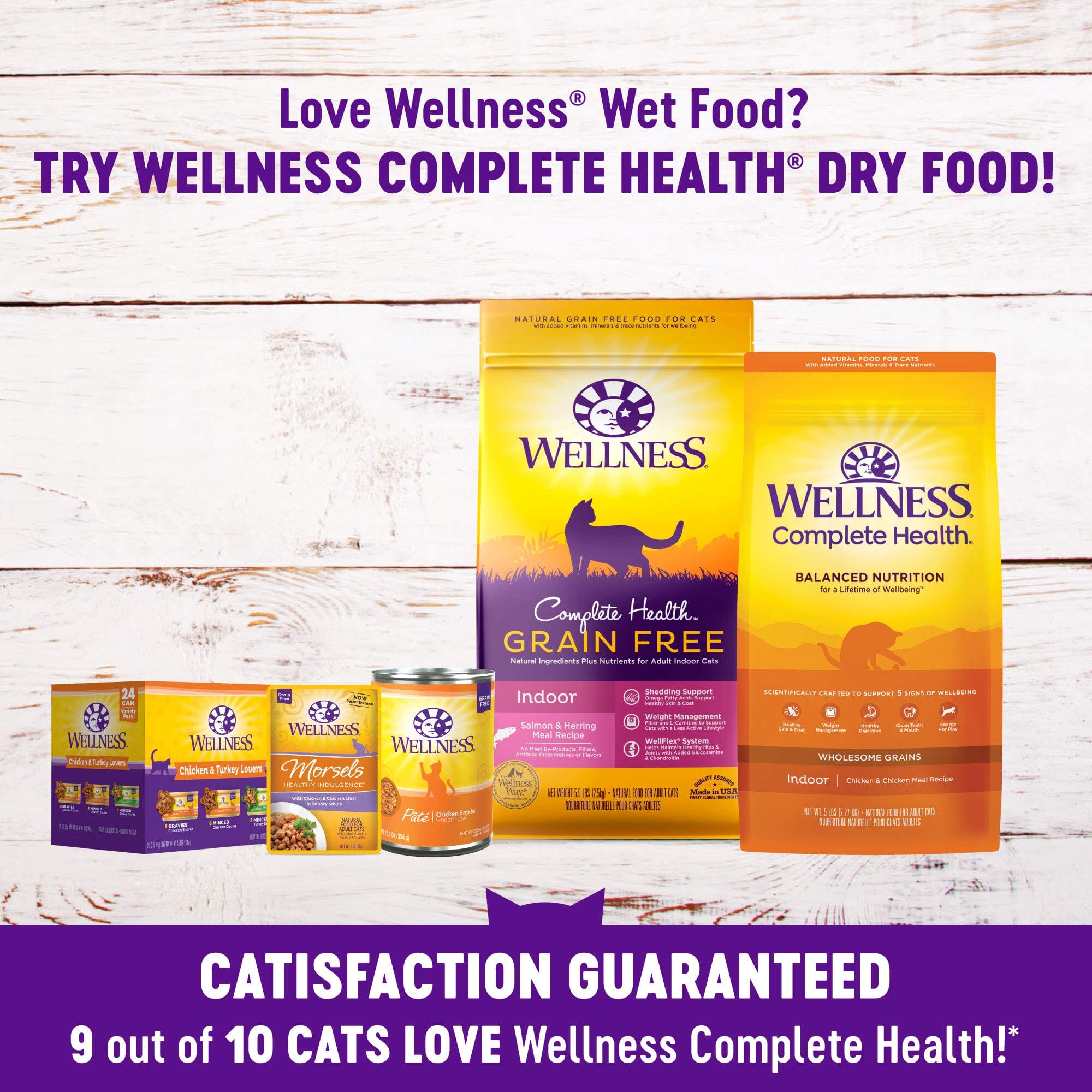 Wellness Complete Health Chicken and Turkey Lovers Minced and Gravy Canned Cat Food - Variety Pack - 3 Oz - Case of 12 - 2 Pack  