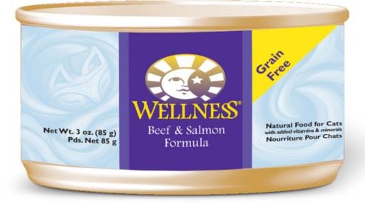 Wellness Complete Health Grain Free Natural Beef and Salmon Recipe Canned Cat Food  