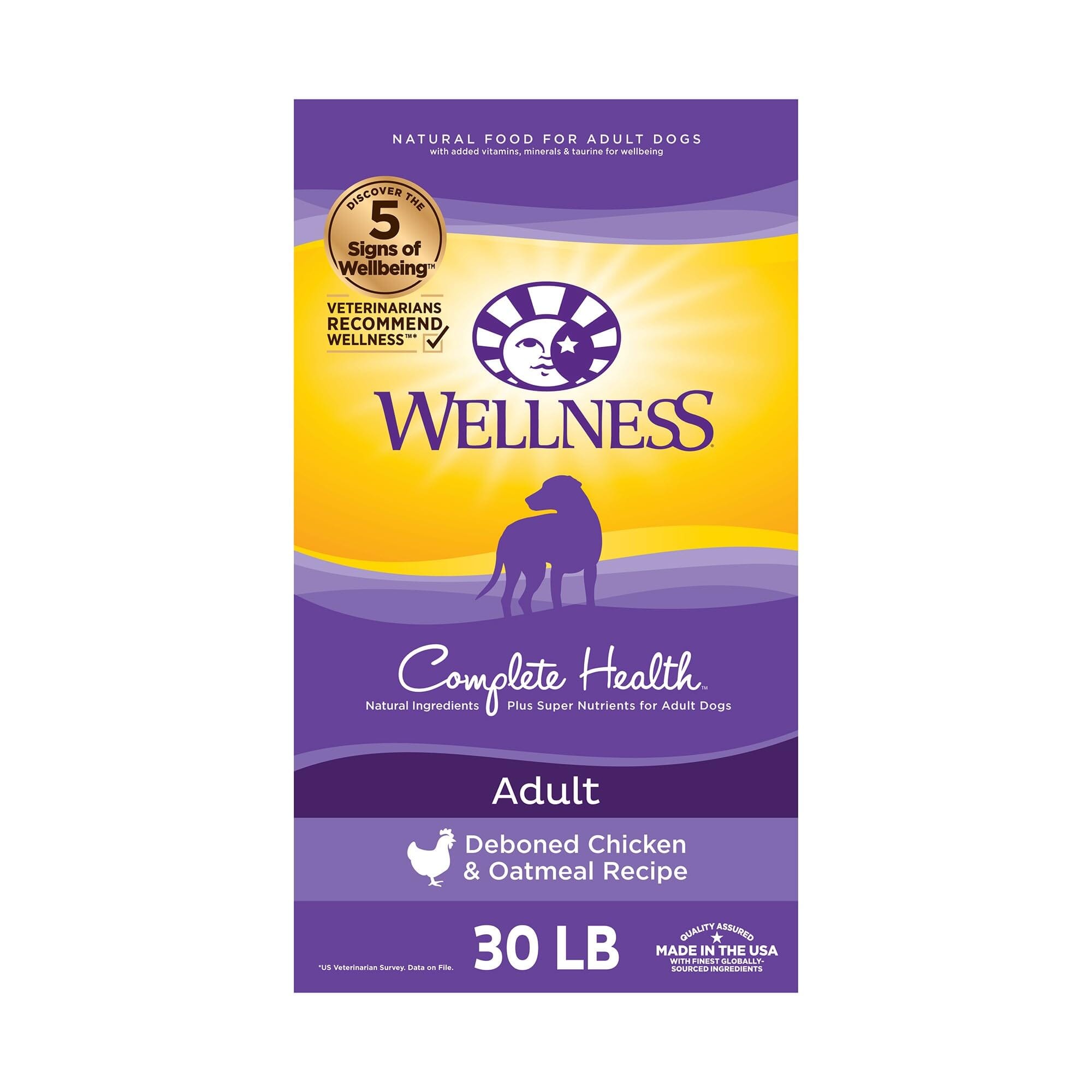 Wellness Complete Health Natural Chicken Recipe Dry Dog Food  