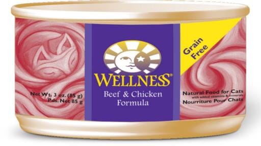 Wellness Complete Health Natural Grain Free Beef and Chicken Pate Wet Canned Cat Food  