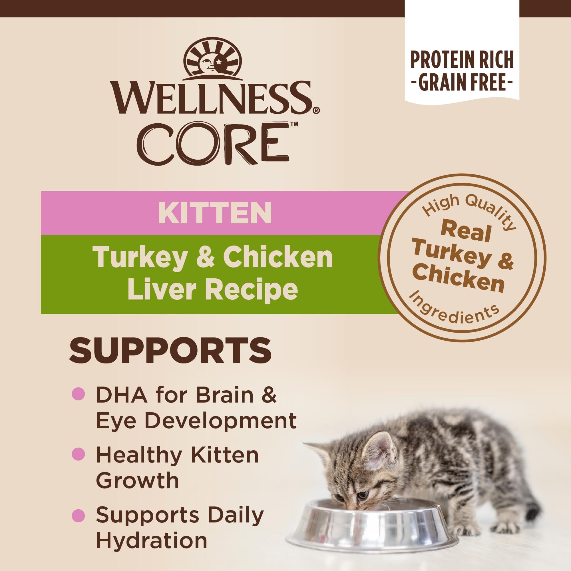 Wellness Complete Health Natural Grain Free Chicken and Herring Pate Wet Canned Cat Food  