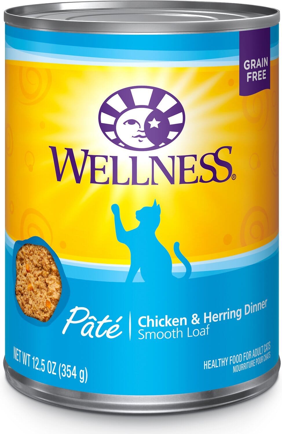 Wellness Complete Health Natural Grain Free Chicken and Herring Pate Wet Canned Cat Food  