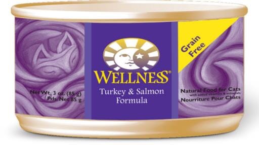 Wellness Complete Health Natural Grain Free Turkey and Salmon Pate Wet Canned Cat Food  