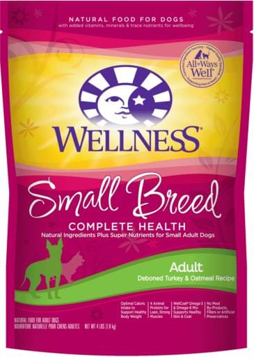 Wellness Complete Health Natural Small Breed Adult Turkey and Oatmeal Recipe Dry Dog Food  