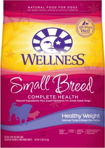Wellness Complete Health Natural Small Breed Healthy Weight Turkey and Brown Rice Recipe Dry Dog Food  