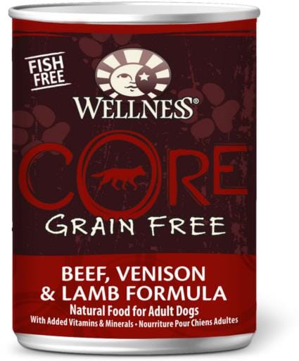 Wellness CORE Grain Free Natural Beef, Venison and Lamb Recipe Wet Canned Dog Food  