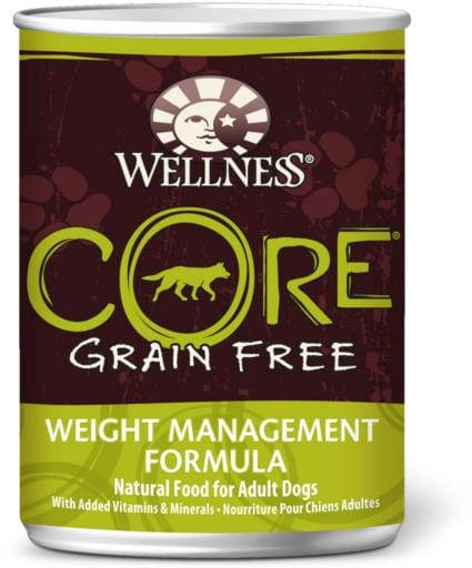 Wellness CORE Grain Free Natural Weight Management Chicken Pork Liver, Whitefish and Turkey Recipe Wet Canned Dog Food  