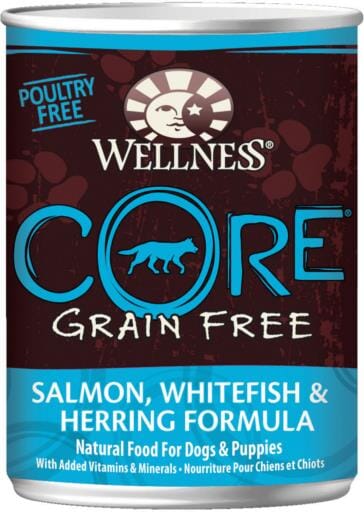 Wellness CORE Grain Free Natural Whitefish, Salmon and Herring Recipe Wet Canned Dog Food  