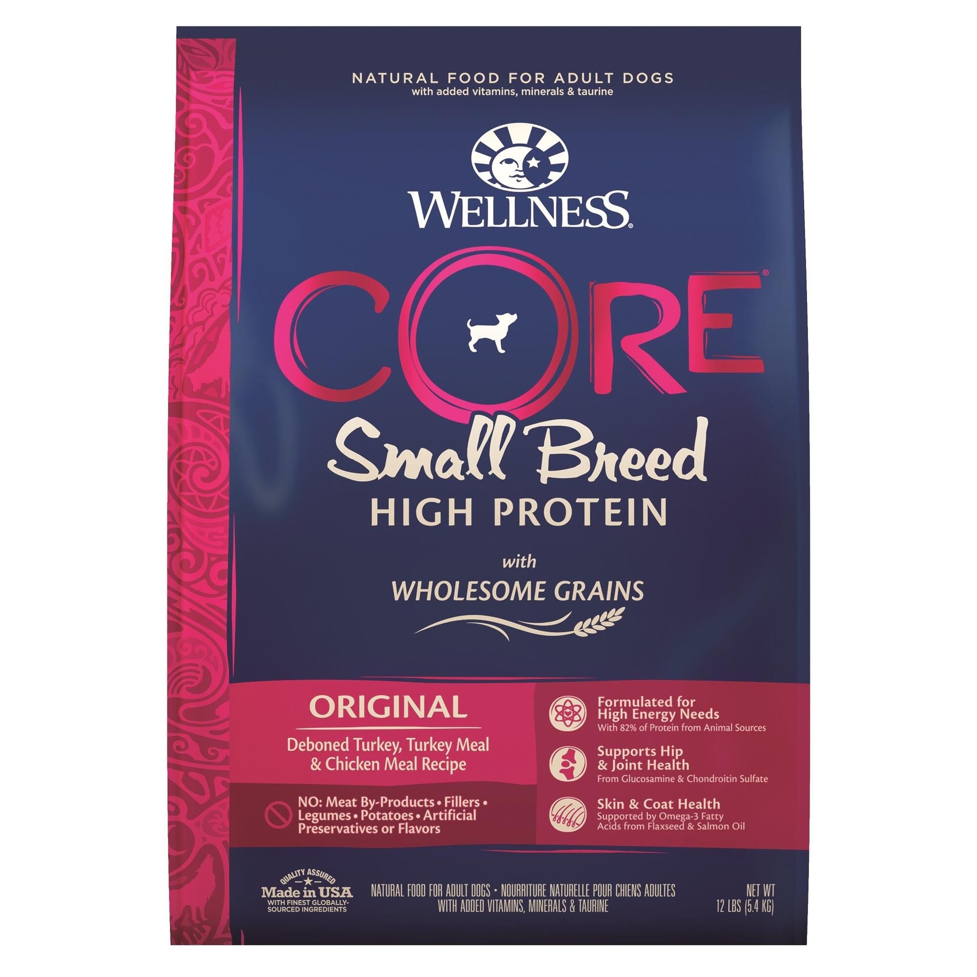 Wellness CORE High Protein Wholesome Grains Small Breed Original Recipe Dry Dog Food  