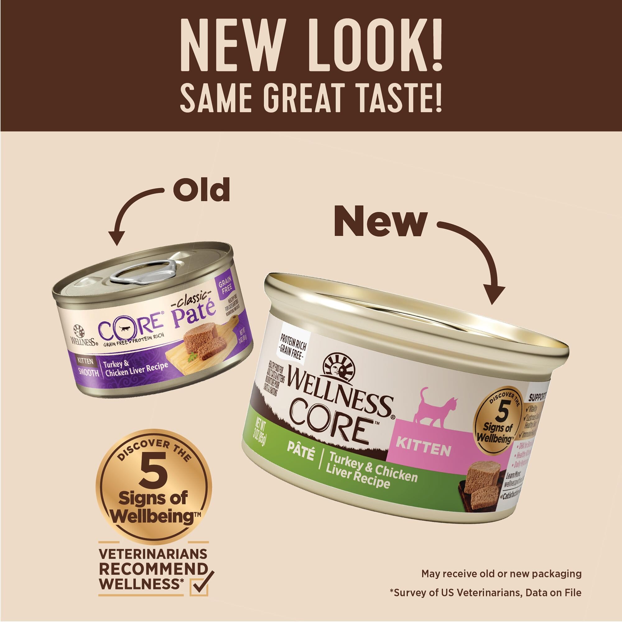 Wellness CORE Natural Grain Free Indoor Chicken and Chicken Liver Smooth Pate Wet Canned Cat Food  