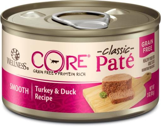 Wellness CORE Natural Grain Free Turkey and Duck Pate Wet Canned Cat Food  