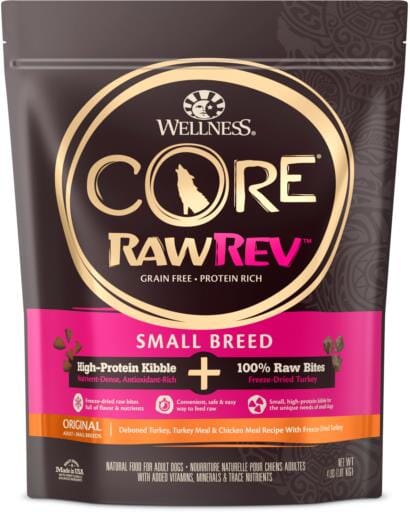 Wellness CORE RawRev Natural Small Breed Grain Free Original Turkey & Chicken with Freeze Dried Turkey Dry Dog Food  