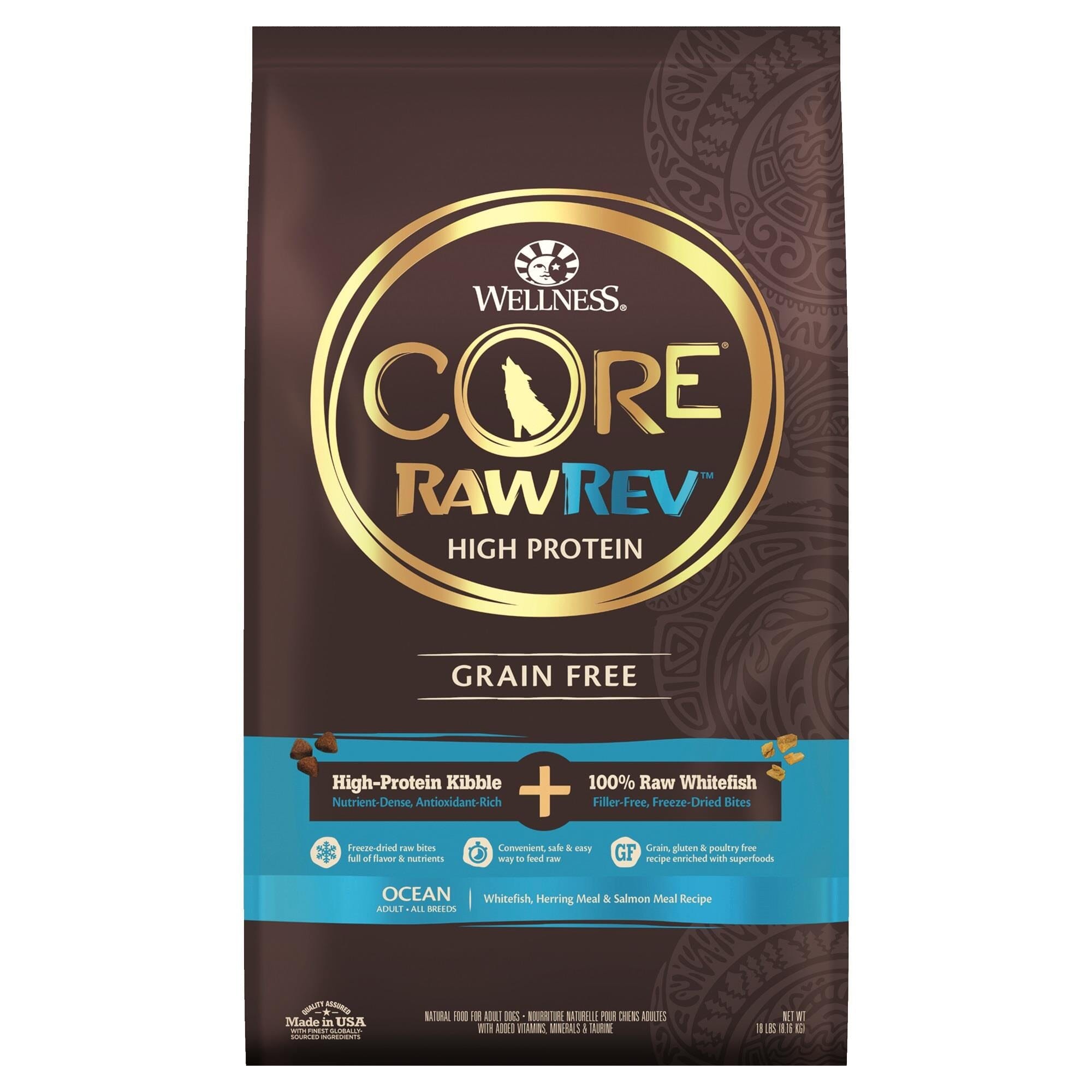 Wellness CORE RawRev Wholesome Grains Ocean Recipe Dry Dog Food  