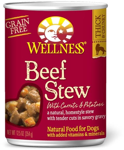 Wellness Grain Free Natural Beef Stew with Carrots & Potato Wet Canned Dog Food  