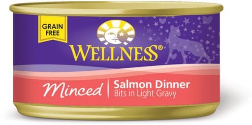 Wellness Grain Free Natural Minced Salmon Dinner Wet Canned Cat Food  