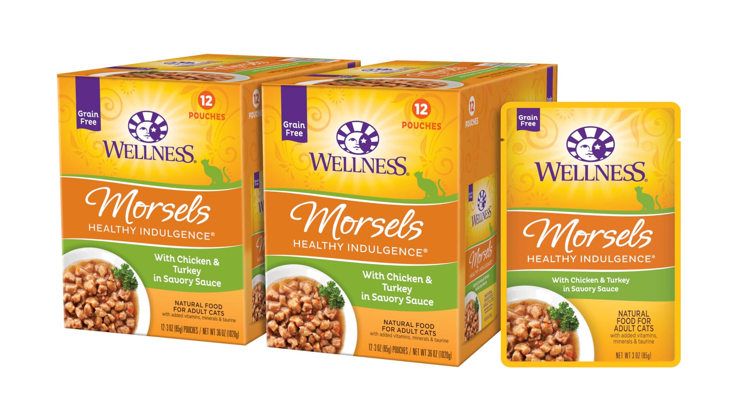 Wellness Grain Free Natural Turkey Morsels Dinner Canned Cat Food  