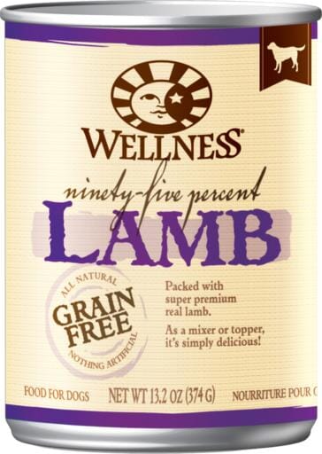 Wellness Natural Grain Free 95%  Lamb Recipe Adult Wet Canned Dog Food  