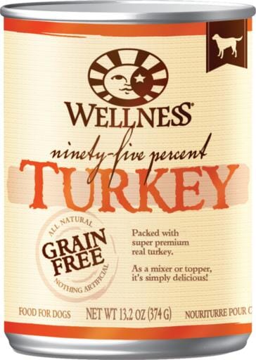 Wellness Natural Grain Free Adult 95% Turkey Canned Dog Food  