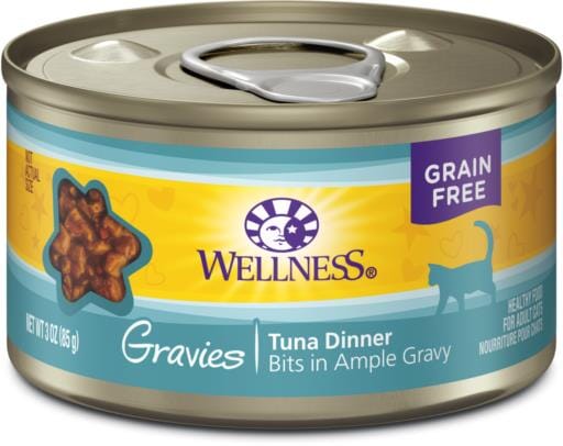 Wellness Natural Grain Free Gravies Tuna Dinner Canned Cat Food  